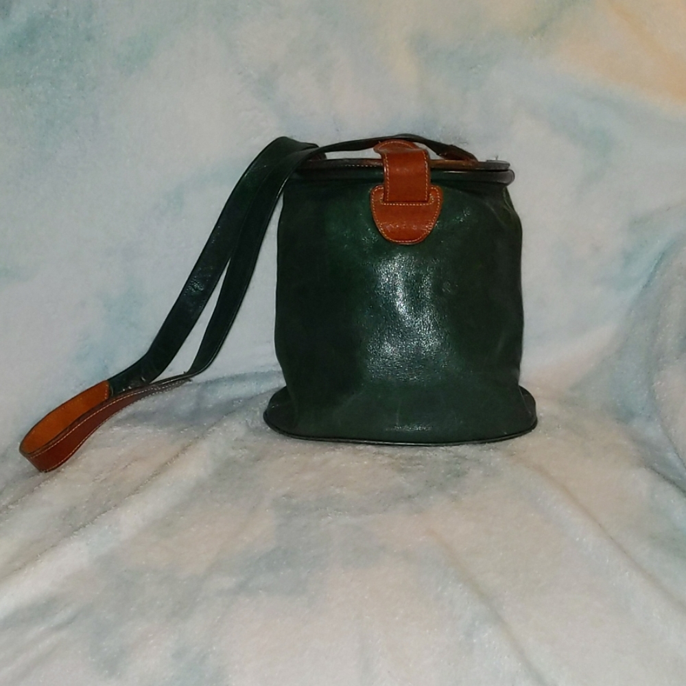 Max NY Hunter Green genuine leather crossbody bag